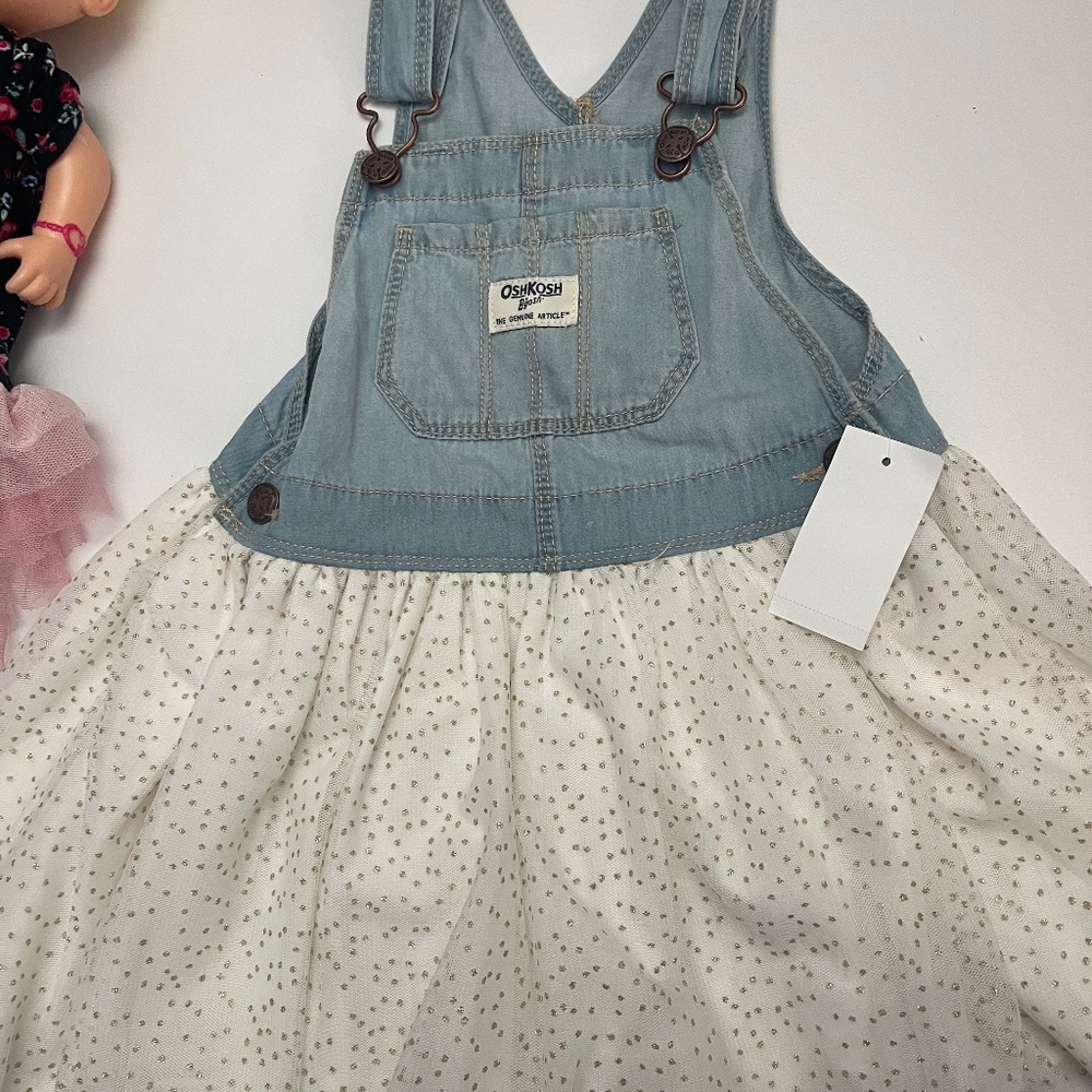 Toddlers Oshkosh overall dress NWT size 4T